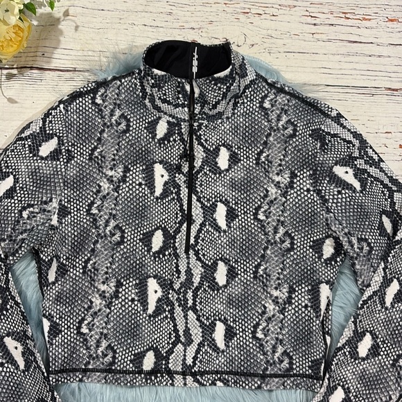 Adam Selman Sport Snake-print Stretch-jersey Crop Top - Picture 10 of 10